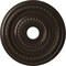 Ekena Millwork Cole PVC Medallion (Canopies up to 5 1/8"), 19"OD x 3 1/2"ID x 1"P, Universal Metallic Rustic Mist CMP19COERU - alternate 1